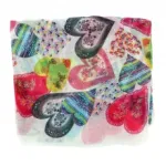 Foulard imprimé de cœurs fantaisie
