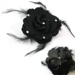 Élastiques cheveux fleur incrustée de strass