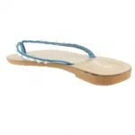 Sandales bleues serties de pierres