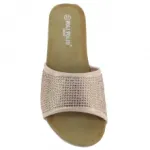 Sublimes mules champagne agrémentées de strass