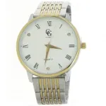 Montre en métal pour homme avec strass et chiffres romains
