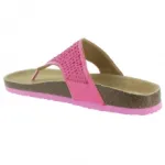 Sandales orthopédiques fuchsia incrustées de strass