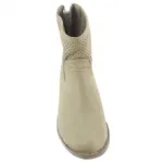 Bottines khaki ornées de perforation