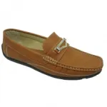 Mocassins homme avec motif en métal sur la languette