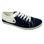 Baskets bicolores ornées de bouton-pression