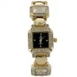 Montre bijou carré ornée de strass
