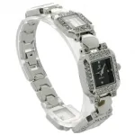 Montre bijou carré ornée de strass