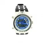 Montre multifonction en métal pour homme avec double affichage