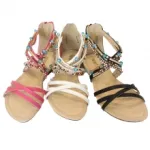 Sandales filles décorées de strass et perles