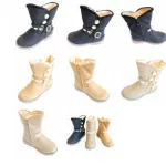 Bottes enfant avec boutons dorés et bride bouclée