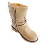 Bottines enfant avec empiècement argenté et brides