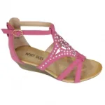 Sandales spartiates filles serties de strass