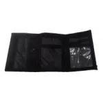 Portefeuille classique noir avec compartiment zippé