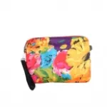 Pochette multicolore avec poignée assortie