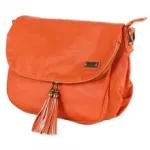 Sac à main avec rabat zippé et pompons