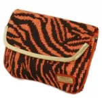 Pochette ethnique avec bordure dorée