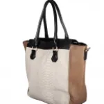 Sac à main effet croco avec poche zippée