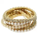 Bracelet multirang  pavé de strass femme