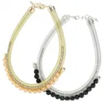Collier en maille serpent avec pendentif fleur