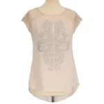 Top orné de motif fantaisie clouté 