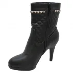 Bottines matelassées avec chaîne dorée