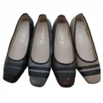 Ballerines à talon avec bout verni