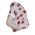 T-shirt imprimé bouche avec zip au dos