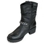 Bottines avec chaîne et semelle antidérapante