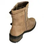 Bottines femme avec brides bouclées et zip côté