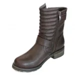 Bottines avec montant surpiqué