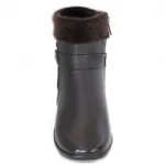 Bottines avec empiècement léopar