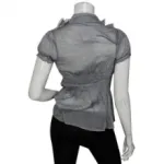 Chemise femme avec col froufrou