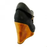 Bottines compensées avec semelle dorée