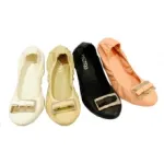 Ballerines perforées avec bordure élastique et nœud plat