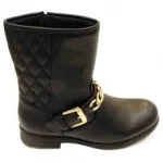 Bottines pour femme décorées de chaîne dorée