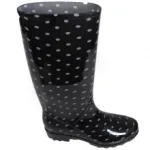 Bottes de pluie imprimées pois