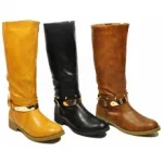 Bottines tendance avec doubles brides cloutées