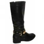 Bottines tendance avec doubles brides cloutées