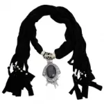 Écharpe bijou avec pendentif fantaisie