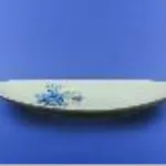 Plateau pour le poisson moyen blanc avec décalcomanie, 26 cm