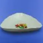 Plateau "Mercure" blanc avec décalcomanie, 19 cm