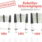 DESTOCKAGE LOT D'ECHELLES TELESCOPIQUES