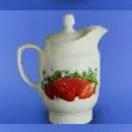 Pichet "Sumy" blanc avec décalcomanie 