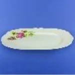 Plat №24 blanc avec décalcomanie, 24 cm