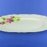Plat №38 blanc avec décalcomanie, 38 cm