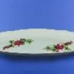 Plat "Illusion" blanc avec décalcomanie, 48 cm
